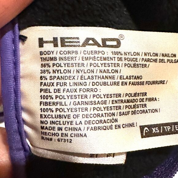 Head Purple Waterproof Snow Mittens Toddler Girls S Small - Picture 2 of 6